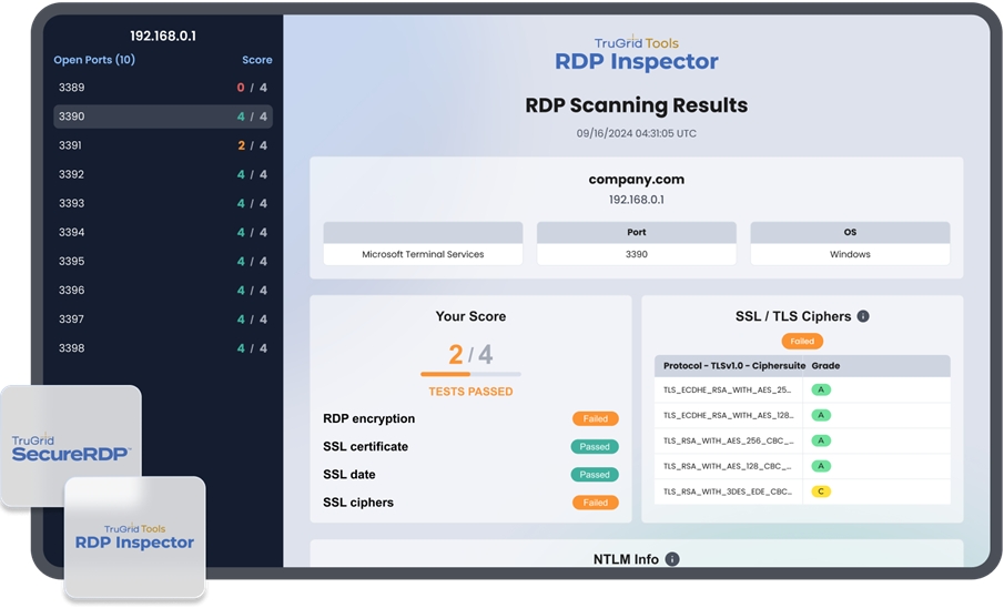 TruGrid Tools - RDP Inspector Results Example