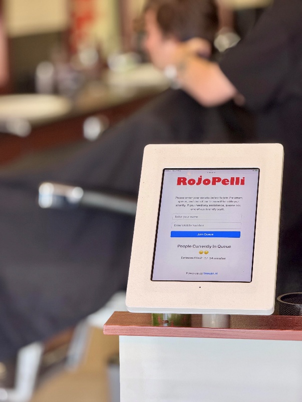 Lineupz Barbershop Check-in Kiosk