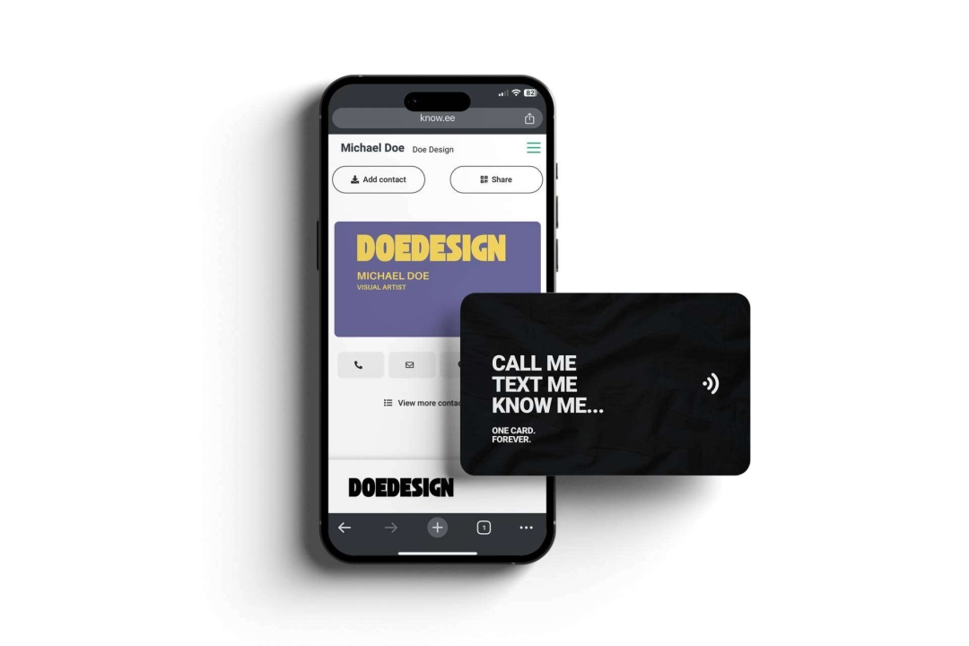 Combine Knowee digital business cards with NFC technology for smoother experiences